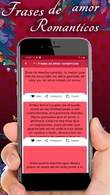 phrases to fall in love android App screenshot 1